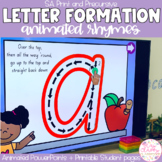 Letter Formation Rhymes Animated PowerPoint | SA Print & P