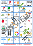 Letter Formation Snakes and Ladders