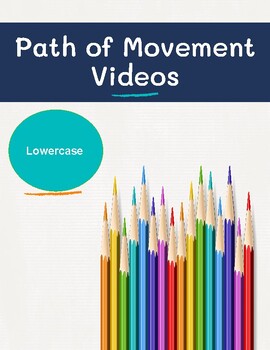 Preview of Letter Formation Videos: Path of Movement LOWERCASE