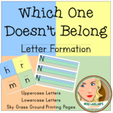 Letter Formation: Which One Doesn't Belong and Sky, Grass,