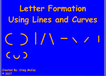 Preview of Letter Formation using Lines and Curves ActivInspire Flipchart