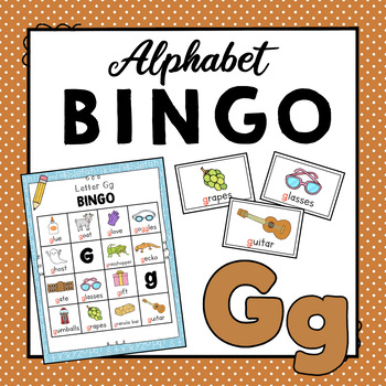 Preview of Letter G Alphabet Bingo Game |  Letter Identification and Letter Sounds Activity
