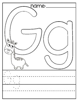 Letter G Coloring Page by Teacher Coloring Store | TpT
