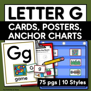 Letter G Large Alphabet Cards + Letter G Phonics Letter of the Week ...