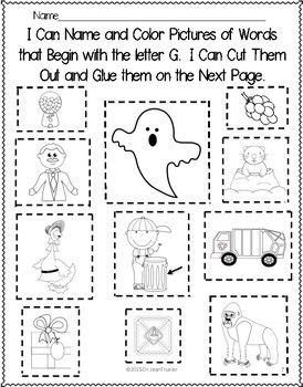 letter of the week letter g workbook prek kindergarten