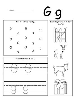 letter g worksheet by alison williams teachers pay teachers