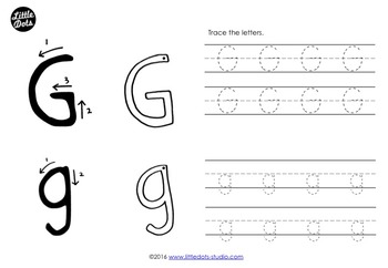 Letter G Activities and Worksheets by Little Dots | TpT