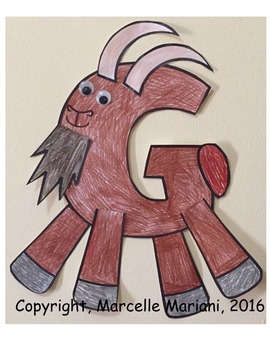 letter g art activity goat art activity g is for goat by marcelles