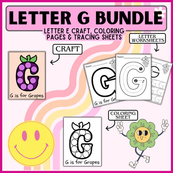 Preview of Letter G craft // Letter G worksheets // Letter G tracing