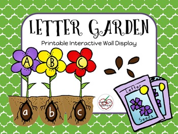 Letter Garden Interactive Wall Display By Apples To Applique Tpt