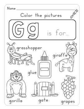 Letter Gg... Letter of the Week Activity Worksheets by MaQ Tono | TPT