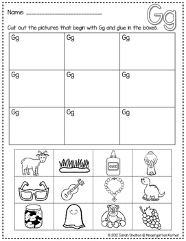 Letter Gg Practice (RTI) by Sarah Shelton | TPT