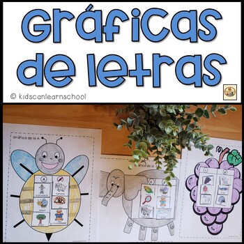 Preview of Letter Graphs.Graficas del Abecedario.Letter-sound recognition in Spanish