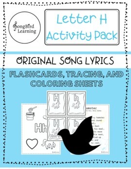 Preview of Letter H Alphabet Pack  - Original "Hamster" Song - Coloring and Tracing Sheets