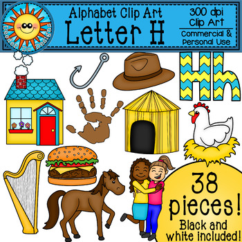 Letter H Clip Art - Beginning Sounds by Deeder Do Designs | TPT