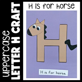 Preview of Letter H Craft | H is for Horse Printable Craft Template | ABC Alphabet Crafts