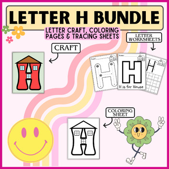 Preview of Letter H Craft // Letter H worksheets // Letter H coloring sheet