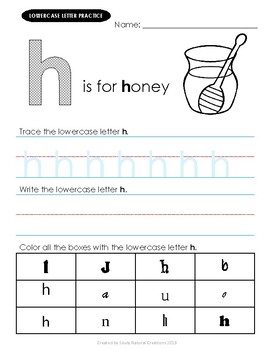 Letter H Foods Printable Worksheets by Souly Natural Creations | TpT