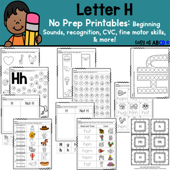 Preview of Letter H Printable Worksheets