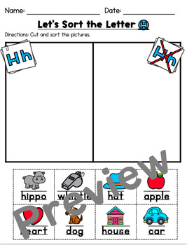 Letter H Worksheets! by Kindergarten Swag | Teachers Pay Teachers