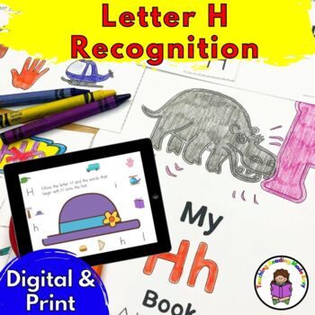 Preview of Letter H Worksheets for Letter Sound Recognition | Print and Digital Bundle