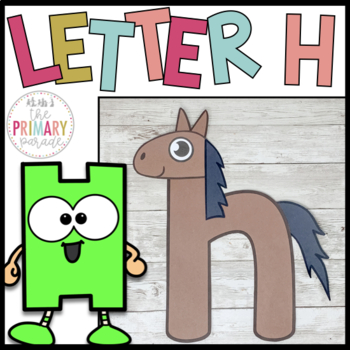 Preview of Letter H craft | Alphabet crafts | Lowercase letter craft | Horse craft