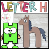 Letter H craft | Alphabet crafts | Lowercase letter craft 