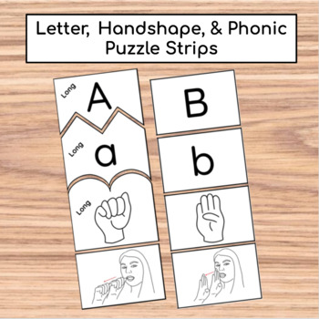 Preview of Letter, Handshape, & Visual Phonic Puzzle Strips