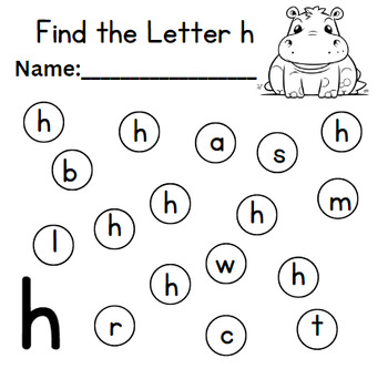 Letter Hh Activity Bundle No Prep/ Worksheets/Printables | TPT