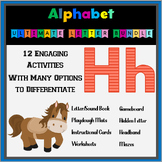 Letter H Identification, Writing, and Sounds: Books, Cente