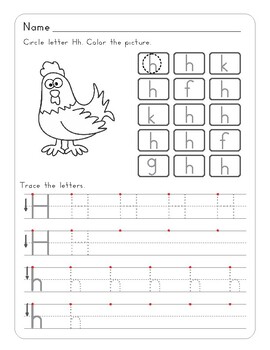 Letter Hh... Letter of the Week Activity Worksheets by MaQ Tono | TpT