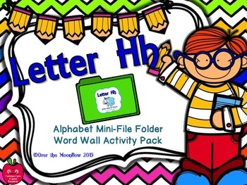 Preview of Letter Hh Mini-File Folder Word Wall Activity Pack