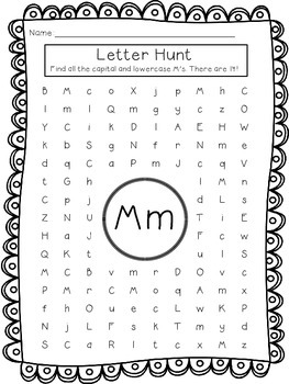 Letter Hunt - A Letter Word Search by Kindergarten is Grrreat | TPT