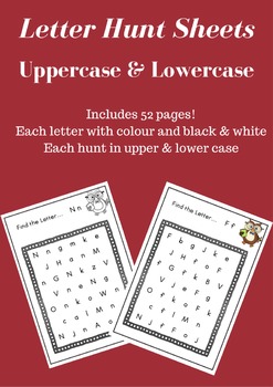 Preview of Letter Hunt Sheets