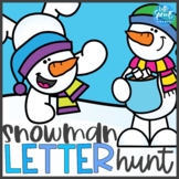 Letter Hunt ● Write the Room Alphabet Activity A-Z ● Snowm