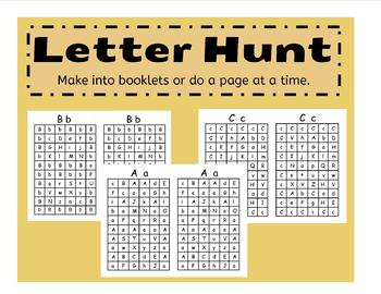 Preview of Letter Hunt booklet or pages