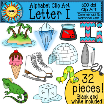 Letter I Clip Art - Beginning Sounds by Deeder Do Designs | TpT