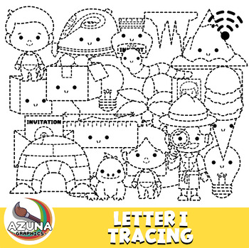 Preview of Letter I Clipart Tracing