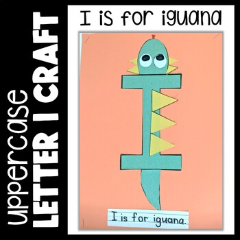 Preview of Letter I Craft | I is for Iguana Printable Craft Template | ABC Alphabet Crafts