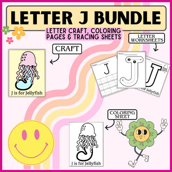 Preview of Letter J Craft // Letter J worksheets // Letter J coloring sheet