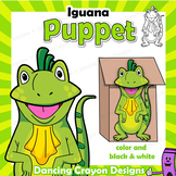 Letter I Craft Activity | Paper Bag Puppet Iguana