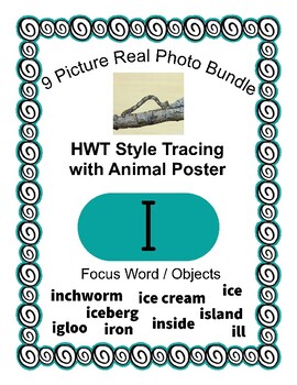 Preview of Letter I Real Picture Reader Plus - Featuring Zoo Animal & HWT style Tracing