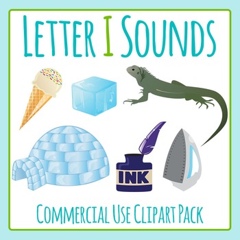 Preview of Letter I Beginning Sounds - Phonetics / Alphabet Phonics Clip Art / Clipart