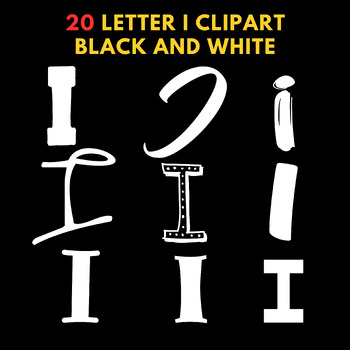Preview of Letter I clipart black and white