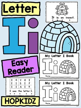 Preview of Letter I i Easy Reader Booklet, Letter I, ABC Booklet, Alphabet activities