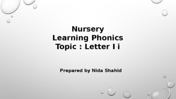 Preview of Letter I i Phonic plan