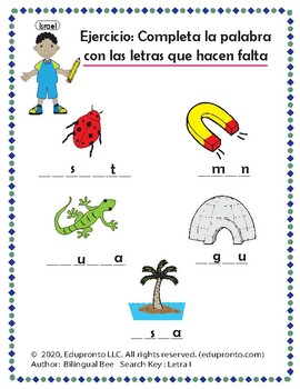 Letter I in Spanish / Letra I en Español by Bilingual Universe Resources
