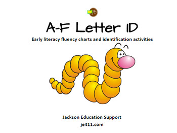 Preview of Letter ID (A through F) - Discrimination activities and fluency charts