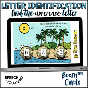 Preview of Letter Identification BOOM Cards™ Uppercase Letters Beach | Letter ID Beach