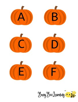 Letter Identification Center | Pumpkin Patch | Letter Fluency | Sensory Bin